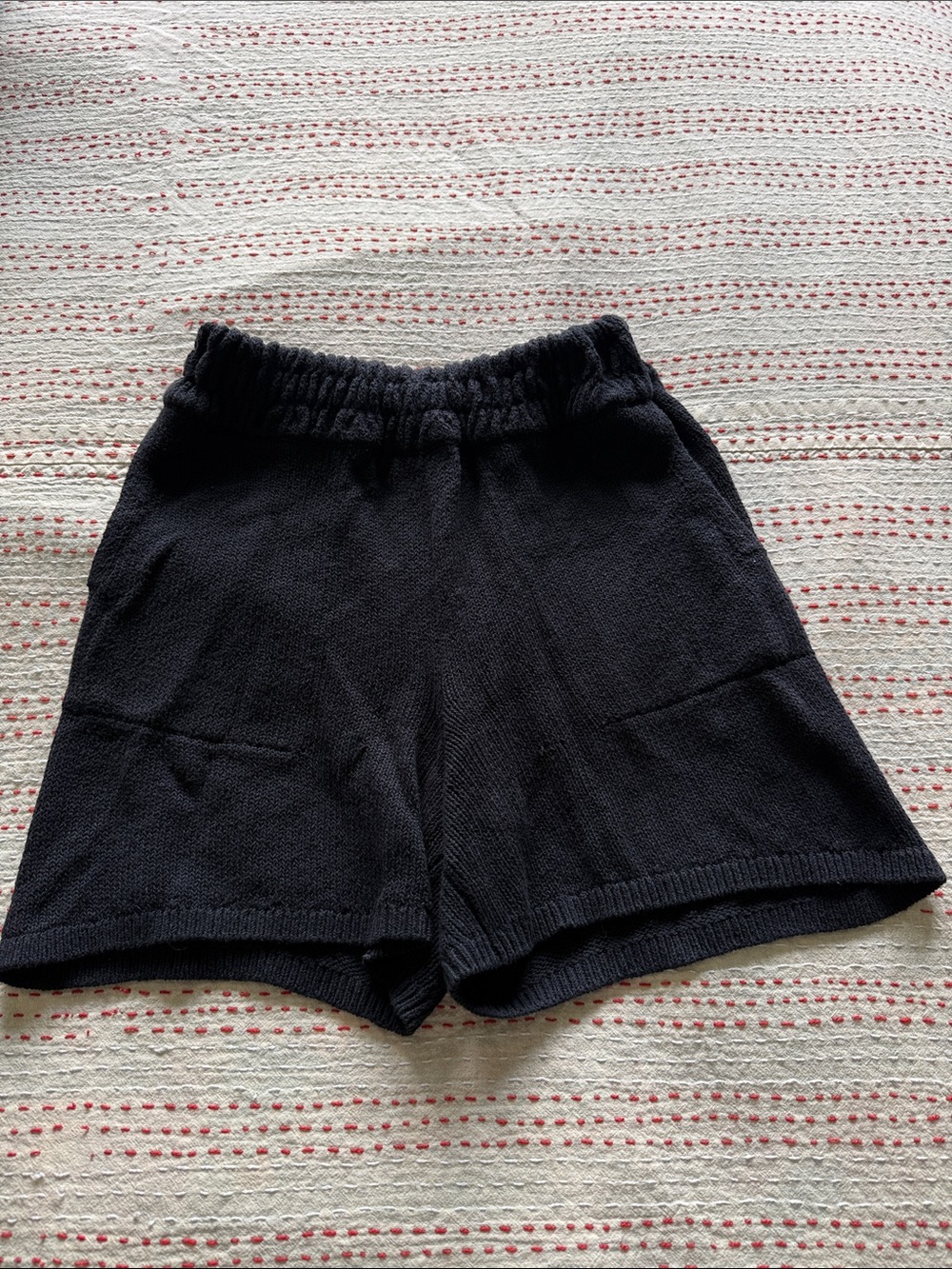 Free People Black Knit High Waist Shorts
